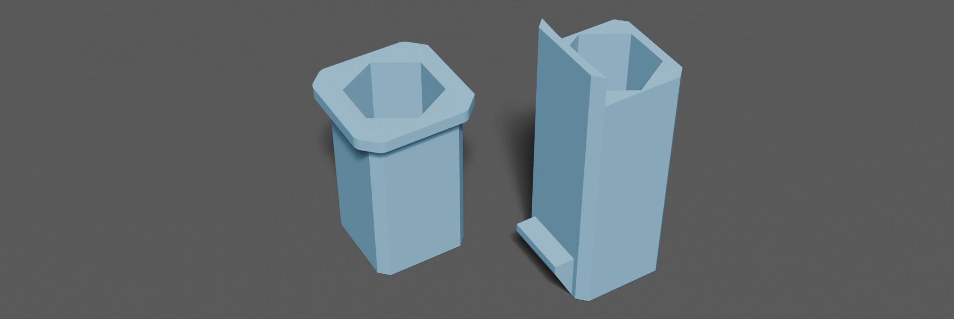 Rendering of the 3D-printed penholder add-ons for hexagonal pens